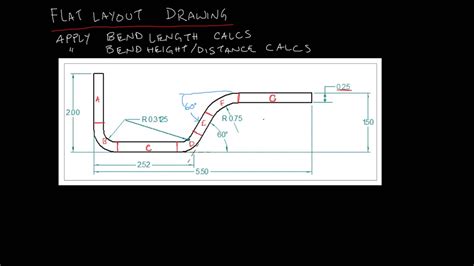 how to calculate flat pattern for sheet metal|sheet metal flat pattern layout.